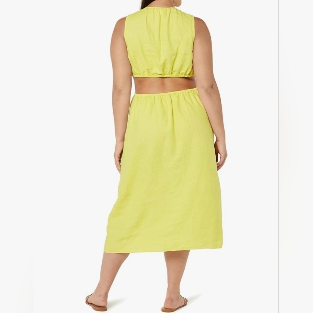 The Drop Women's Sade Linen Cut Out Midi #718 - Picture 7 of 11